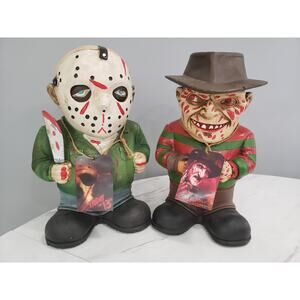 Jason Freddy Krueger Blow Mold Lawn Gnome Halloween Decor Morbid Enterprises